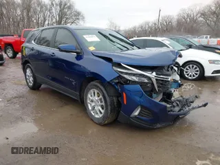 2022 Chevrolet Equinox LT z VIN 3GNAXKEV6NS202946, wystawiony jako IAAI lot #41486875 z przebiegiem 27 802 mil mil oraz . Historia ofert i sprzedaży dostępna na DreamBid. Obrazek 1.