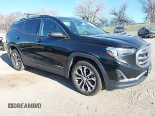 2019 GMC Terrain SLT with VIN 3GKALVEX9KL320166, listed as a IAAI auction lot 42006179 with 98,652 mi miles. Bid and sale history available at carsss.com. Image 1.