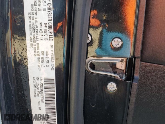 2014 Chrysler 300 with VIN 2C3CCAAGXEH203684, listed as a Copart auction lot 52162085 with 224,928 mi miles and Salvage Title. Bid and sale history available at carsss.com. Image 12.