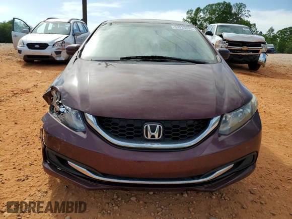 2014 Honda Civic LX with VIN 2HGFB2F57EH519196, listed as a Copart auction lot 53933895 with 297,351 mi miles and Salvage Title. Bid and sale history available at DreamBid. Image 5.