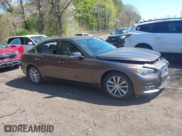 2014 Infiniti Q50 Premium with VIN JN1BV7ARXEM684719, listed as a IAAI auction lot 42122949 with 126,656 mi miles and . Bid and sale history available at DreamBid. Image 13.