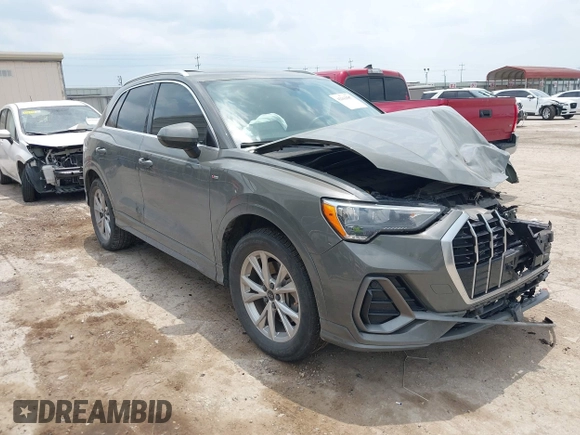 2021 Audi Q3 S line Premium z VIN WA1DECF33M1040282, wystawiony jako IAAI lot #42162587 z przebiegiem 90 509 mil mil oraz . Historia ofert i sprzedaży dostępna na DreamBid. Obrazek 1.