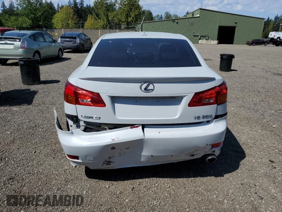 2008 Lexus IS 250 with VIN JTHCK262782023852, listed as a Copart auction lot 55658825 with 160,506 mi miles and Salvage Title. Bid and sale history available at carsss.com. Image 6.