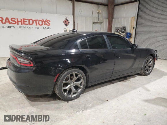 2015 Dodge Charger SXT with VIN 2C3CDXHG7FH925346, listed as a Copart auction lot 87183254 with 226,569 mi miles and Salvage Title. Bid and sale history available at DreamBid. Image 3.