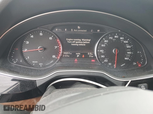 2018 Audi Q7 Premium with VIN WA1AAAF74JD050738, listed as a Copart auction lot 56587355 with 99,051 mi miles and Clean title. Bid and sale history available at DreamBid. Image 9.