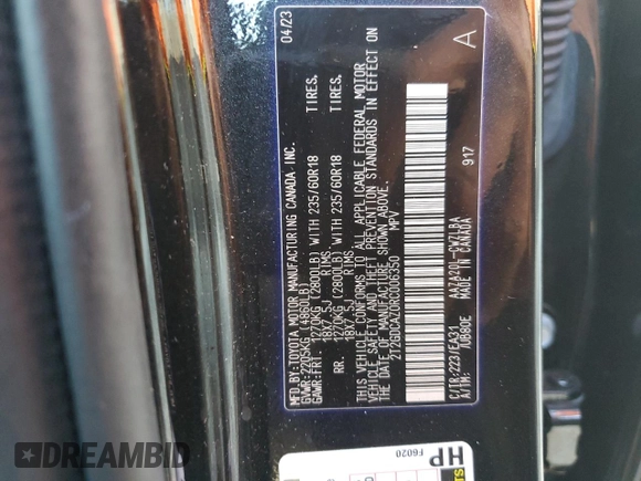 2024 Lexus NX 250 Premium z VIN 2T2GDCAZ0RC006350, wystawiony jako Copart lot #87286334 z przebiegiem 28 884 mil mil oraz Szkoda całkowita • Salvage title. Historia ofert i sprzedaży dostępna na DreamBid. Obrazek 15.