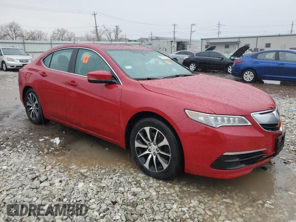 2017 Acura TLX with VIN 19UUB1F3XHA003742, listed as a Copart auction lot 47879745 with 0 mi miles and Salvage Title. Bid and sale history available at carsss.com. Image 4.
