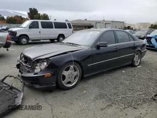 2001 Mercedes-Benz S 55 AMG z VIN WDBNG73J91A182791, wystawiony jako Copart lot #77503064 z przebiegiem 104 443 mil mil oraz Szkoda całkowita • Salvage title. Historia ofert i sprzedaży dostępna na DreamBid. Obrazek 1.