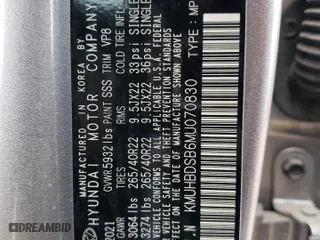 2021 Genesis GV80 with VIN KMUHBDSB6MU070830, listed as a Copart auction lot 49637774 with 51,820 mi miles and Salvage Title. Bid and sale history available at carsss.com. Image 12.