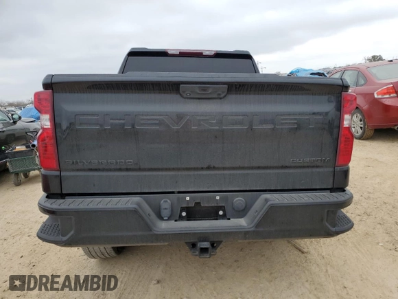 2022 Chevrolet Silverado 1500 Custom with VIN 3GCPABEK6NG528646, listed as a Copart auction lot 44184345 with 53,102 mi miles and Salvage Title. Bid and sale history available at DreamBid. Image 6.