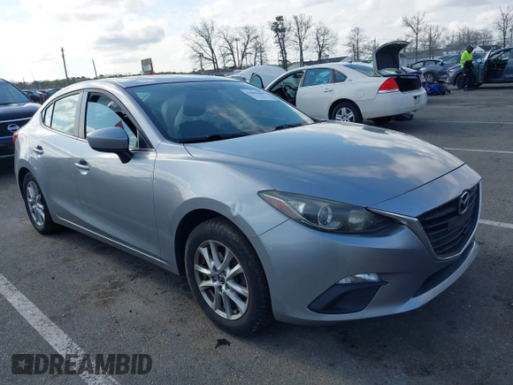 2014 Mazda 3 i Grand Touring with VIN JM1BM1W72E1196080, listed as a IAAI auction lot 42002800 with 88,772 mi miles. Bid and sale history available at carsss.com. Image 1.