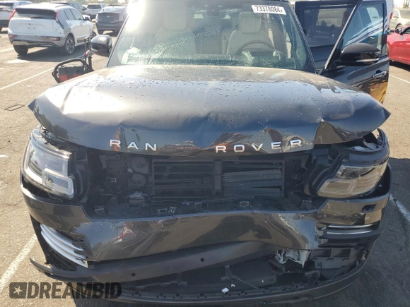 2021 Land Rover Range Rover Autobiography with VIN SALGV5SE7MA425696, listed as a Copart auction lot 73378084 with 31,077 mi miles and Salvage Title. Bid and sale history available at carsss.com. Image 12.