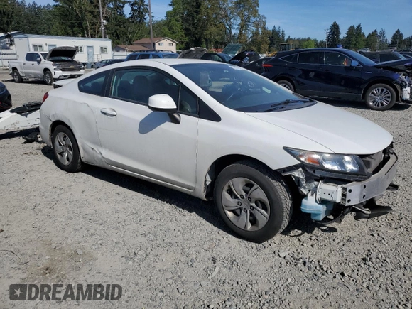 2013 Honda Civic LX with VIN 2HGFG3B58DH531854, listed as a Copart auction lot 55181935 with 103,354 mi miles and Salvage Title. Bid and sale history available at DreamBid. Image 4.