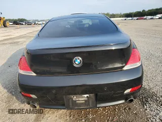 2007 BMW 6 Series 650i with VIN WBAEH13577CR52351, listed as a Copart auction lot 72886154 with 77,410 mi miles and Salvage Title. Bid and sale history available at carsss.com. Image 6.
