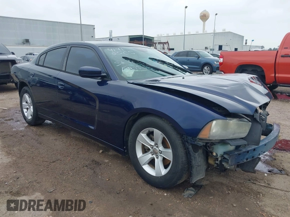 2013 Dodge Charger SE with VIN 2C3CDXBG9DH711044, listed as a IAAI auction lot 41915565 with 156,248 mi miles. Bid and sale history available at carsss.com. Image 1.