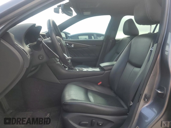 2021 Infiniti Q50 Signature Edition with VIN JN1EV7CP9MM703669, listed as a Copart auction lot 54861195 with 50,856 mi miles and Salvage title. Bid and sale history available at DreamBid. Image 7.