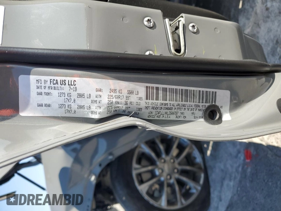 2020 Jeep Cherokee Lux with VIN 1C4PJLLXXLD500797, listed as a Copart auction lot 73576724 with Not provided miles and Salvage title. Bid and sale history available at DreamBid. Image 13.