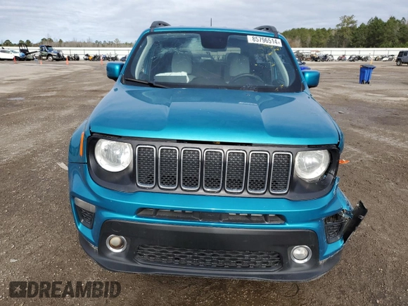2020 Jeep Renegade Altitude z VIN ZACNJAB10LPK93456, wystawiony jako Copart lot #85796514 z przebiegiem Nie podano mil oraz Szkoda całkowita • Salvage title. Historia ofert i sprzedaży dostępna na DreamBid. Obrazek 5.