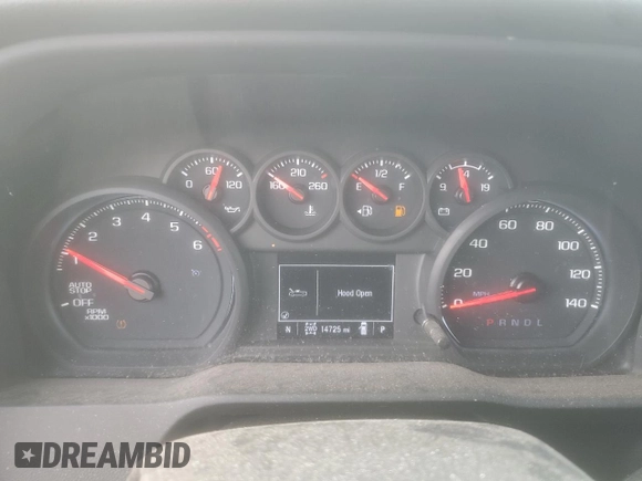 2022 Chevrolet Silverado 1500 Custom Trail Boss with VIN 3GCPDCED4NG533598, listed as a Copart auction lot 87164224 with 14,725 mi miles and Salvage Title. Bid and sale history available at DreamBid. Image 9.