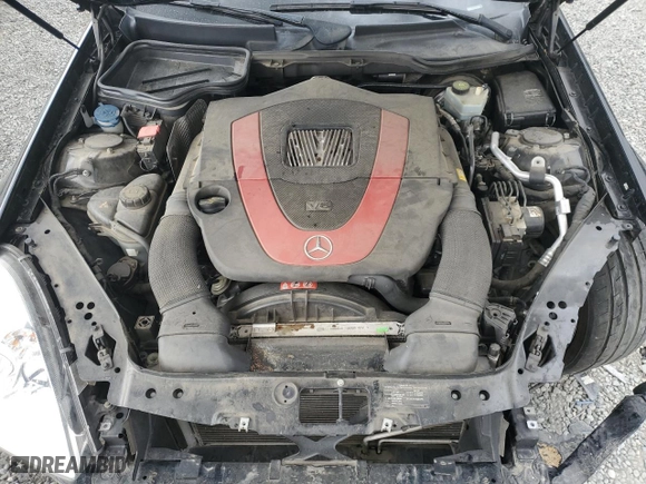 2009 Mercedes-Benz SLK-Class 3.5L with VIN WDBWK58F99F190447, listed as a Copart auction lot 80563924 with 41,783 mi miles and Salvage Title. Bid and sale history available at carsss.com. Image 11.