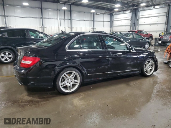 2014 Mercedes-Benz C 300 Sport with VIN WDDGF8AB7ER321568, listed as a Copart auction lot 54404215 with 88,313 mi miles and Salvage Title. Bid and sale history available at DreamBid. Image 3.
