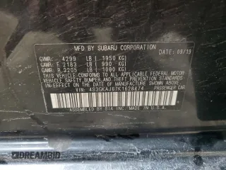 2019 Subaru Impreza Special Sports with VIN 4S3GKAJ67K1628474, listed as a Copart auction lot 88504965 with 92,892 mi miles and Salvage title. Bid and sale history available at DreamBid. Image 13.
