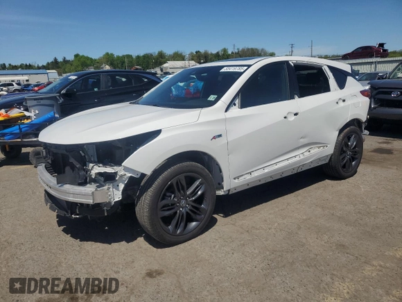 2023 Acura RDX w/A-Spec Package with VIN 5J8TC2H63PL000643, listed as a Copart auction lot 55419785 with 45,613 mi miles and Salvage Title. Bid and sale history available at carsss.com. Image 1.