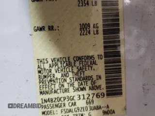 2016 Nissan LEAF S with VIN 1N4BZ0CP3GC312769, listed as a Copart auction lot 67622033 with 61,843 mi miles. Bid and sale history available at carsss.com. Image 13.