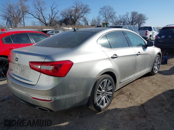 2014 Kia Cadenza Premium with VIN KNALN4D77E5120382, listed as a IAAI auction lot 41798282 with 78,757 mi miles. Bid and sale history available at carsss.com. Image 4.