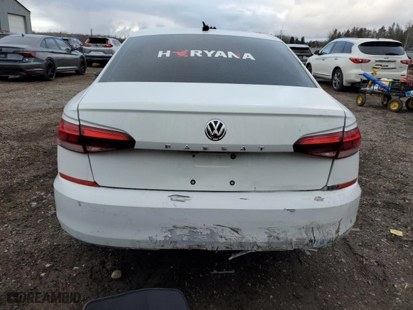 2020 Volkswagen Passat 2.0T S with VIN 1VWAA7A38LC002825, listed as a Copart auction lot 82870524 with 0 mi miles and Salvage Title. Bid and sale history available at carsss.com. Image 6.