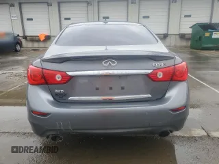 2015 Infiniti Q50 Sport with VIN JN1BV7AR7FM392530, listed as a Copart auction lot 51809235 with 85,141 mi miles and Salvage title. Bid and sale history available at DreamBid. Image 6.