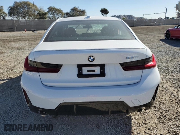 2025 BMW 3 Series 330i with VIN 3MW69CW08S8F09459, listed as a Copart auction lot 41523005 with 520 mi miles and Salvage Title. Bid and sale history available at carsss.com. Image 6.