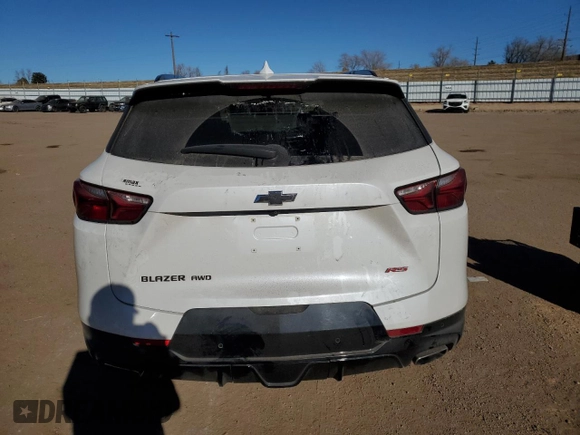 2021 Chevrolet Blazer RS with VIN 3GNKBKRS1MS527201, listed as a Copart auction lot 83825174 with 40,077 mi miles and Salvage title. Bid and sale history available at DreamBid. Image 6.