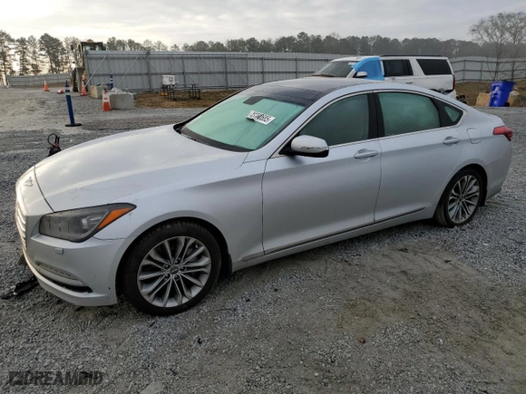 2016 Hyundai Genesis 3.8L with VIN KMHGN4JE7GU144113, listed as a Copart auction lot 43330685 with 76,164 mi miles and Salvage Title. Bid and sale history available at carsss.com. Image 1.