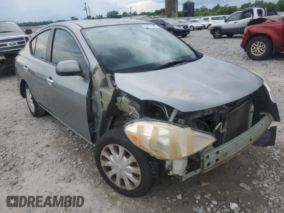 2012 Nissan Versa SV with VIN 3N1CN7AP8CL850021, listed as a Copart auction lot 60979605 with 238,261 mi miles and Salvage title. Bid and sale history available at DreamBid. Image 4.