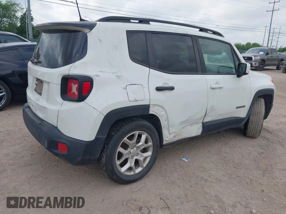 2018 Jeep Renegade Latitude with VIN ZACCJABB2JPH42684, listed as a IAAI auction lot 42130246 with Not Provided miles and . Bid and sale history available at carsss.com. Image 4.