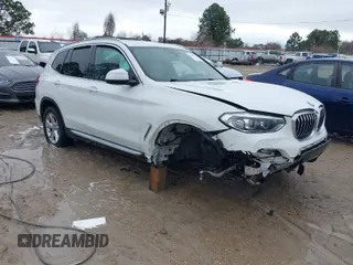 2020 BMW X3 sDrive30i with VIN 5UXTY3C02L9B63849, listed as a IAAI auction lot 41410451 with 1 mi miles. Bid and sale history available at carsss.com. Image 1.