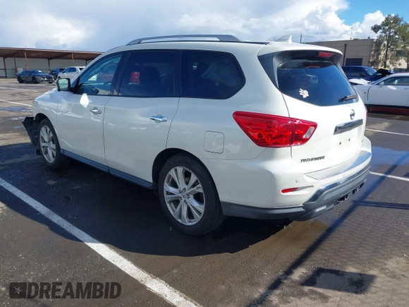 2019 Nissan Pathfinder SV z VIN 5N1DR2MN8KC580359, wystawiony jako IAAI lot #41767664 z przebiegiem 66 248 mil mil oraz . Historia ofert i sprzedaży dostępna na DreamBid. Obrazek 3.