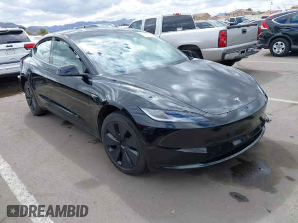 2024 Tesla Model 3 with VIN 5YJ3E1EA1RF831561, listed as a IAAI auction lot 41789046 with 13,603 mi miles. Bid and sale history available at carsss.com. Image 1.