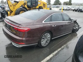 2019 Audi A8 L with VIN WAU8DAF82KN009487, listed as a Copart auction lot 48013045 with 44,362 mi miles and Clean Title. Bid and sale history available at carsss.com. Image 3.