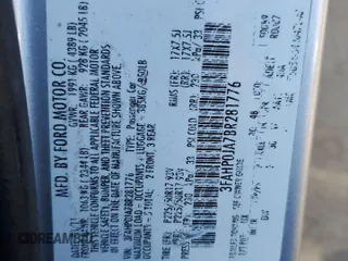 2011 Ford Fusion SEL with VIN 3FAHP0JA7BR281776, listed as a Copart auction lot 49668365 with 243,994 mi miles and Salvage Title. Bid and sale history available at carsss.com. Image 12.
