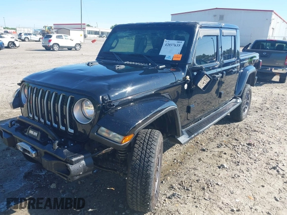 2023 Jeep Gladiator Overland z VIN 1C6HJTFG9PL549685, wystawiony jako IAAI lot #42037635 z przebiegiem 40 734 mil mil oraz . Historia ofert i sprzedaży dostępna na DreamBid. Obrazek 6.