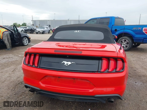 2018 Ford Mustang EcoBoost Premium with VIN 1FATP8UH3J5124720, listed as a IAAI auction lot 41897301 with 83,392 mi miles and . Bid and sale history available at carsss.com. Image 16.