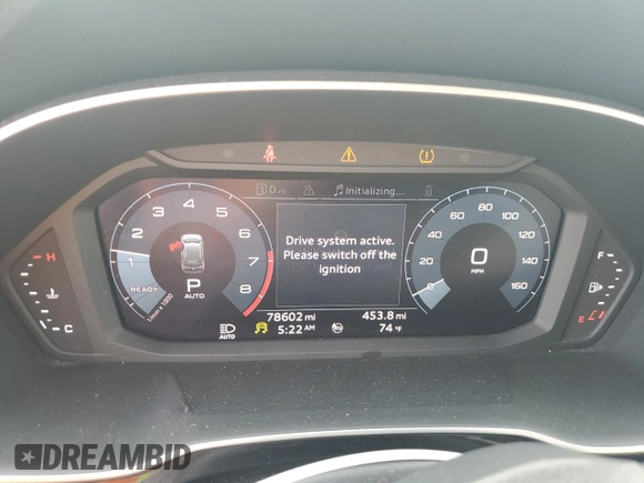 2020 Audi Q3 Premium with VIN WA1AECF35L1035909, listed as a Copart auction lot 49854725 with 78,602 mi miles and Salvage title. Bid and sale history available at DreamBid. Image 9.