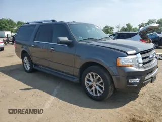 2017 Ford Expedition Max Limited with VIN 1FMJK1KTXHEA60924, listed as a Copart auction lot 60864465 with 205,212 mi miles and Clean title. Bid and sale history available at DreamBid. Image 4.