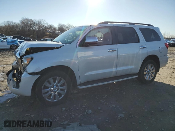 2008 Toyota Sequoia Platinum with VIN 5TDBY67A78S022587, listed as a Copart auction lot 86920864 with 207,790 mi miles and Salvage Title. Bid and sale history available at carsss.com. Image 1.
