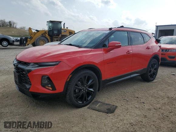2019 Chevrolet Blazer RS z VIN 3GNKBJRS6KS621369, wystawiony jako Copart lot #54591215 z przebiegiem 64 164 mil mil oraz Szkoda całkowita • Salvage title. Historia ofert i sprzedaży dostępna na DreamBid. Obrazek 1.