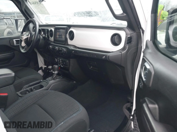 2021 Jeep Wrangler Unlimited Willys Sport with VIN 1C4HJXDG8MW596171, listed as a IAAI auction lot 41856841 with 86,353 mi miles and . Bid and sale history available at DreamBid. Image 5.