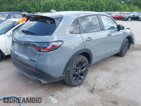 2024 Honda HR-V Sport with VIN 3CZRZ2H59RM764412, listed as a IAAI auction lot 42264334 with 19,406 mi miles and . Bid and sale history available at DreamBid. Image 4.