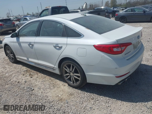 2015 Hyundai Sonata Sport with VIN 5NPE34AB1FH067383, listed as a IAAI auction lot 42075777 with 109,403 mi miles and . Bid and sale history available at carsss.com. Image 3.